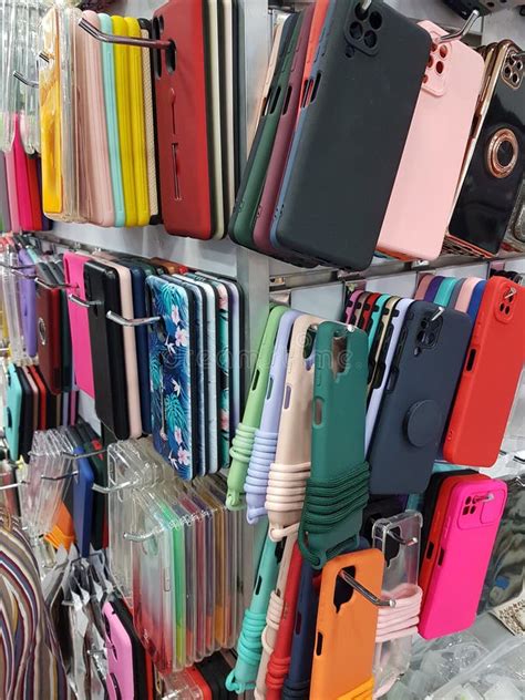 Mobile Phone Cases in a Store Many Types Many Colors Editorial Stock Image - Image of ...