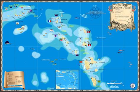 Leeward Islands Map - Island Map Store