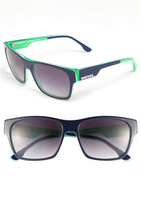 Diesel Sunglasses in Blue for Men (blue/ green) | Lyst