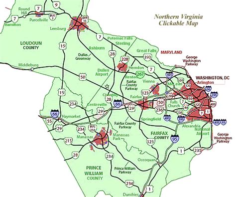 Northern Virginia County Map