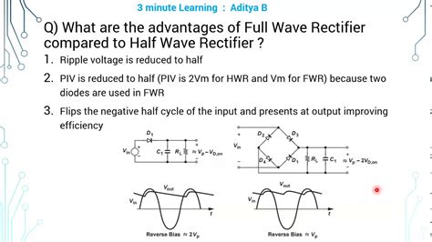 4 What are the advantages of Full Wave Rectifier compared to Half Wave Rectifier - YouTube