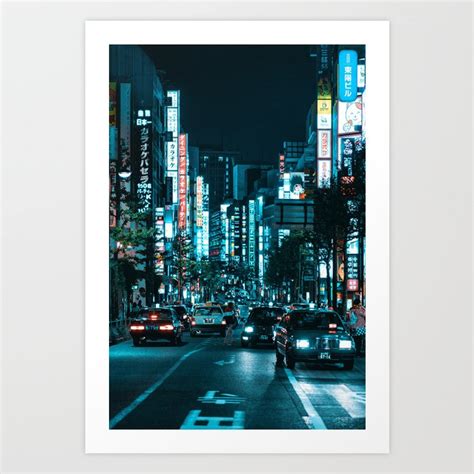 Neon City Art Print by Hashook | Society6