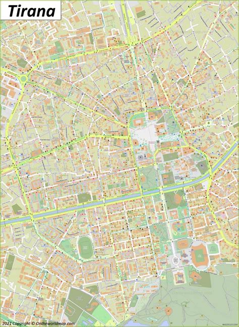 Tirana Map | Albania | Detailed Maps of Tirana