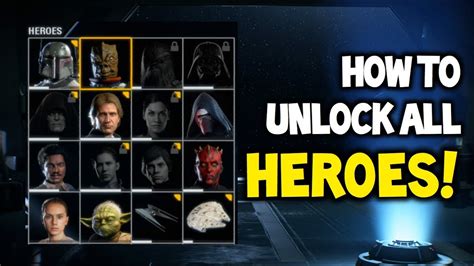 Star Wars Battlefront 2 - HOW TO UNLOCK ALL HEROES! - YouTube