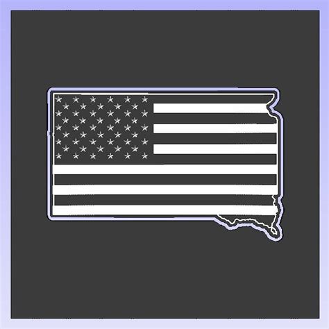 South Dakota American Flag SVG File - Etsy