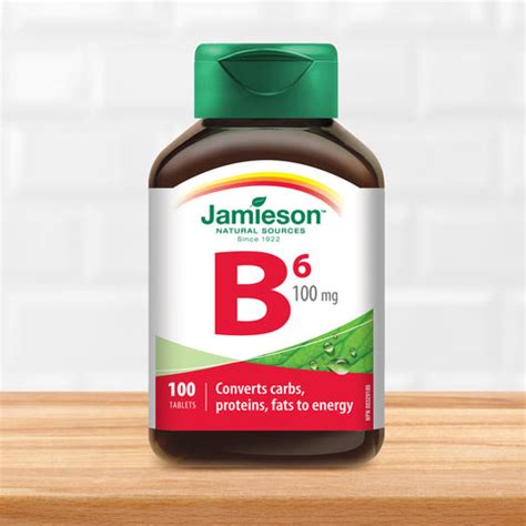 Vitamin B6 100 mg (Pyridoxine) – Jamieson Vitamins