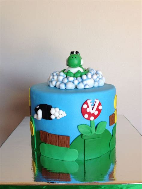 Yoshi cake | Yoshi, Custom cakes, How to make cake