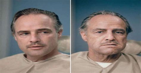 [PIC] Marlon Brando Before and After His Makeup Was Done for His Role ...