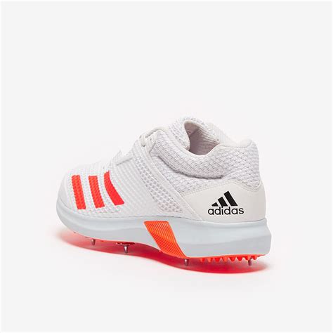 adidas Vector Mid Cricket Spikes - White/ Red - Mens Shoes