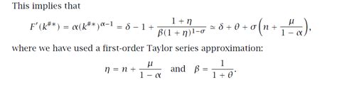 macroeconomics - What Taylor approximation is used in this equation? - Economics Stack Exchange