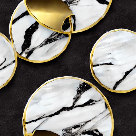 Marble Gold White Black Pattern · Creative Fabrica