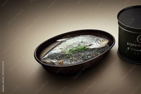 Can of sardines, isolated in estudio, rich in omega 3 fatty acids and healthy fats. Ai generated ...