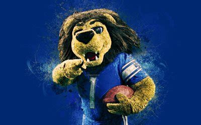 Download wallpapers Roary, official mascot, Detroit Lions, 4k, art, NFL ...