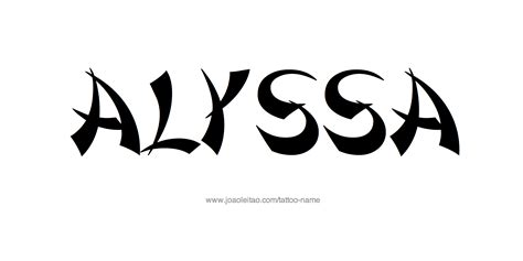 Alyssa Name Tattoo Designs