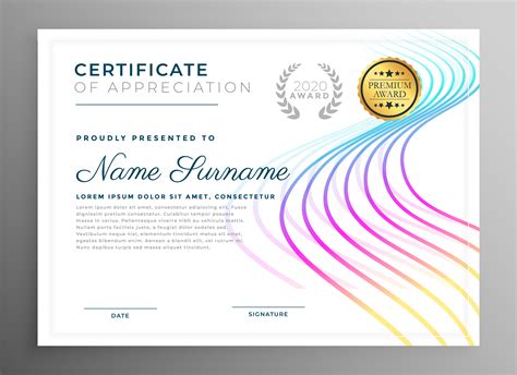 abstract creative certificate template design - Download Free Vector ...