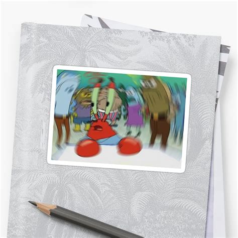 "Blurry Mr Krabs Meme Sticker" Sticker by andizzle1 | Redbubble