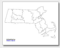 Printable Massachusetts Maps | State Outline, County, Cities