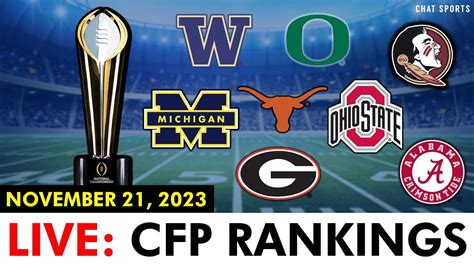 College Football Playoff Top 25 Rankings 2023 LIVE - YouTube