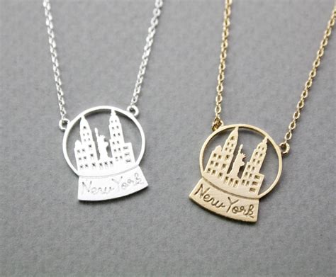 Snow Globe New York Necklace,New York Necklace, NY Necklace,Snow Globe ...