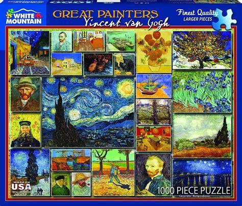 Great Painters - Vincent Van Gogh, 1000 Pieces, White Mountain | Serious Puzzles