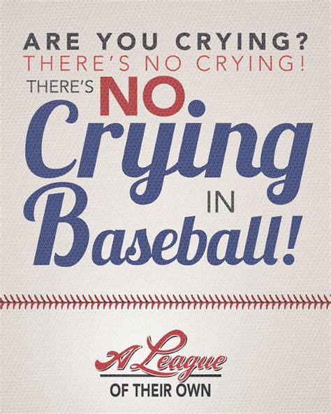 A League of Their Own Quote Print Typography No Crying - Etsy