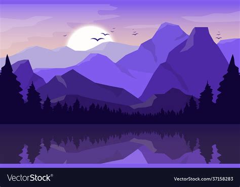 Mountain beautiful landscape background design Vector Image