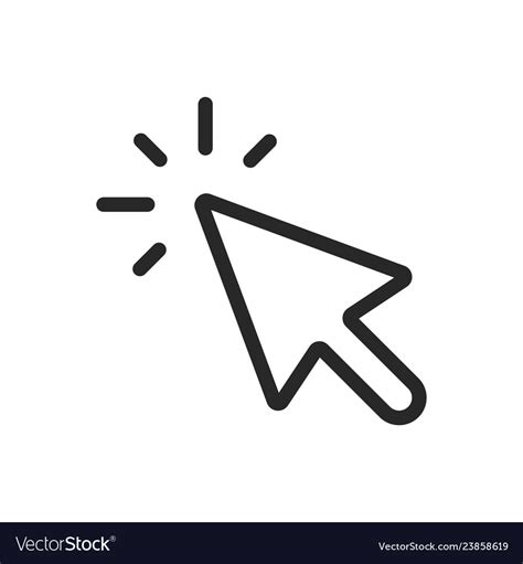 Click icon Royalty Free Vector Image - VectorStock