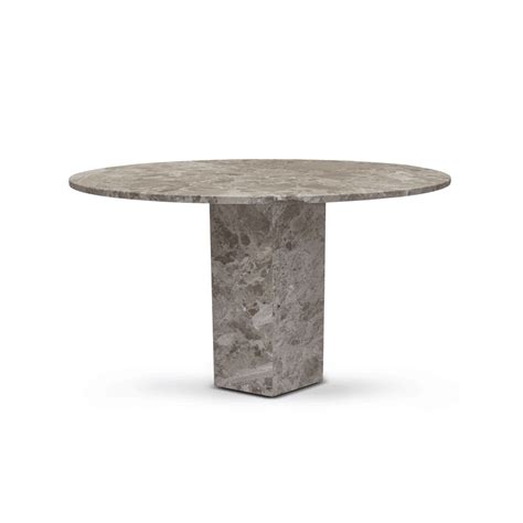 Marble Dining Table Naxos - Brown/Latte - Chattels & More