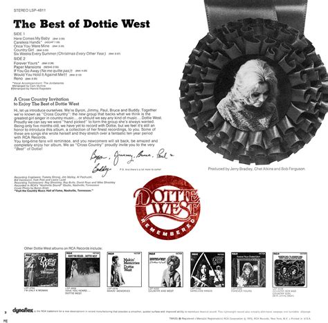 Dottie West Remembered » » 1972 | The Best Of Dottie West