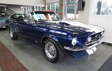 Blue 1967 Ford Mustang GT Convertible