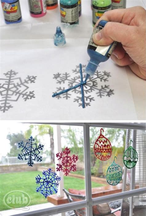 snowflake window cling craft - S&S Blog