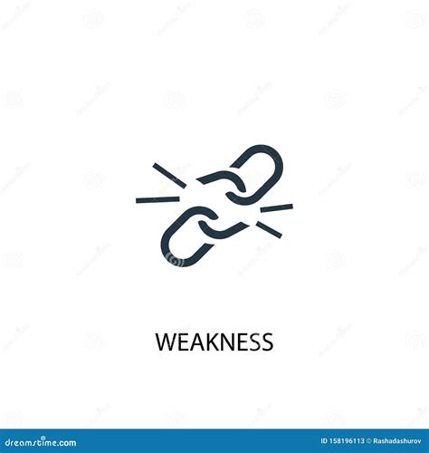 Weakness Icon. Simple Element Stock Vector - Illustration of connection ...