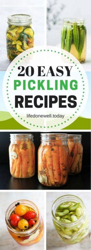 20 Easy Pickling Recipes | Vegetable Recipes | LifeDoneWell