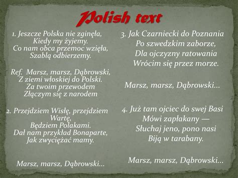 PPT - The National Anthem of Poland PowerPoint Presentation, free ...