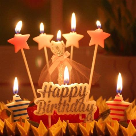 Photo Of Birthday Cake With Candles - Happy Birthday Card