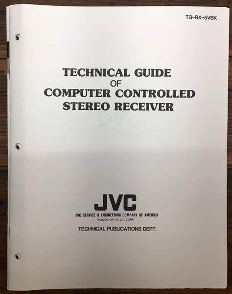 JVC Technical Guide of Computer Controlled Stereo Receiver Manual *Ori ...