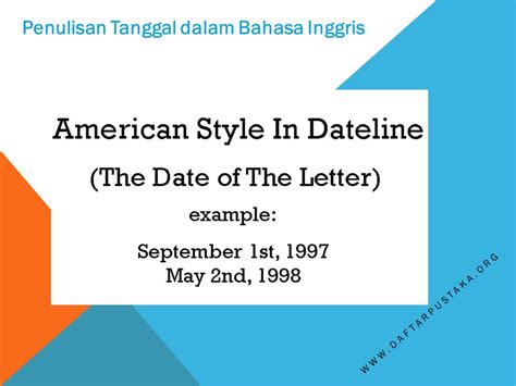 Penulisan Tanggal dalam Bahasa Inggris | Daftar Pustaka