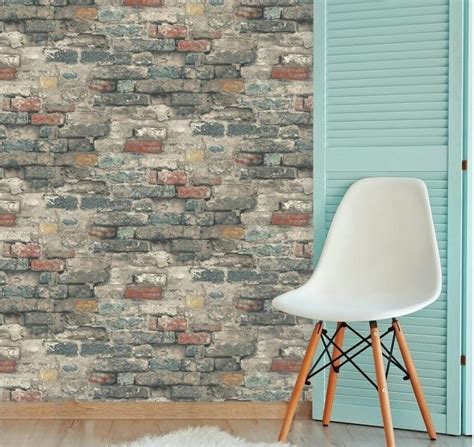 Old Reclaimed Exposed Brick Wallpaper Peel Stick Adhesive | Etsy in 2021 | Brick wallpaper ...