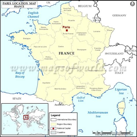 Where is Paris | Location of Paris in France Map