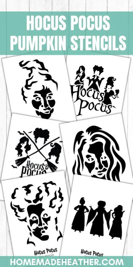 Hocus Pocus Pumpkin Carving Stencils » Homemade Heather