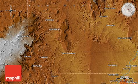 Physical Map of Jemez Pueblo