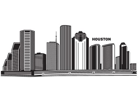 Houston Skyline Drawing at PaintingValley.com | Explore collection of Houston Skyline Drawing