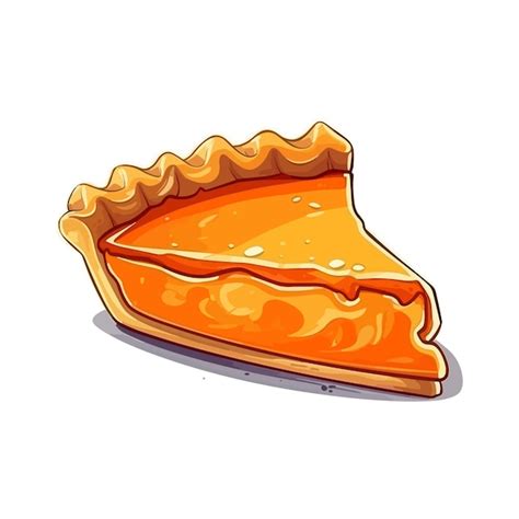 Premium Vector | Pumpkin pie slice clip art illustration