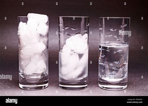 Sequence of ice melting into water Stock Photo - Alamy