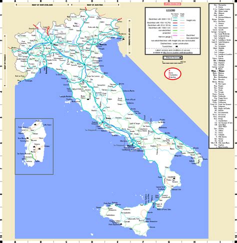 Italian train route map | Italy map, Map, Train map
