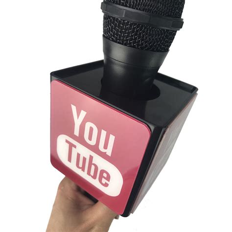 Customized LOGO TV Microphone Interview BIG Square Cube Mic DIY Flags ...