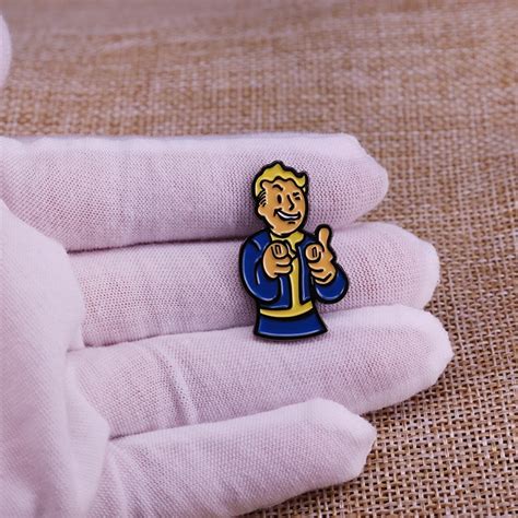 Game Fallout Vault Boy Character Enamel Cosplay Brooch - AllCosplay.com