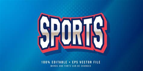 Free Vector | Editable text effect sports text style