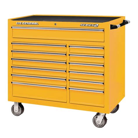 44 in. x 22 In. Double Bank Yellow Roller Cabinet