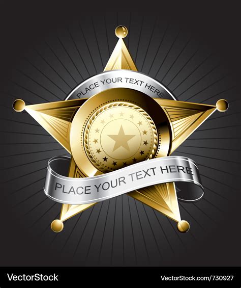 Sheriff badge Royalty Free Vector Image - VectorStock